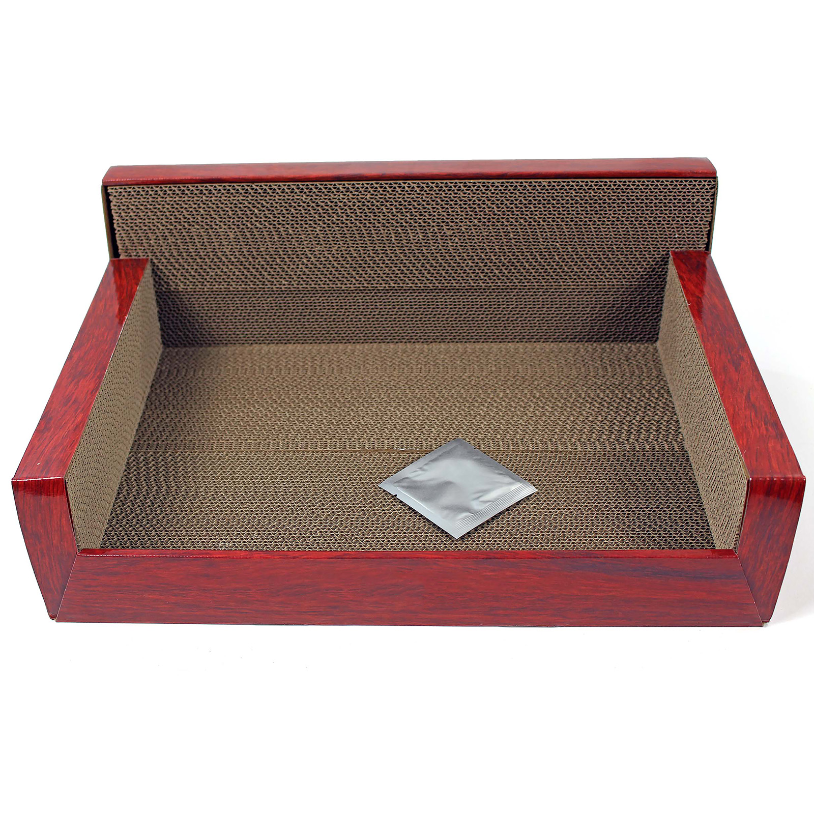 Wood Effect Sofa Corrugated Cardboard Cat Scratcher - Image 3