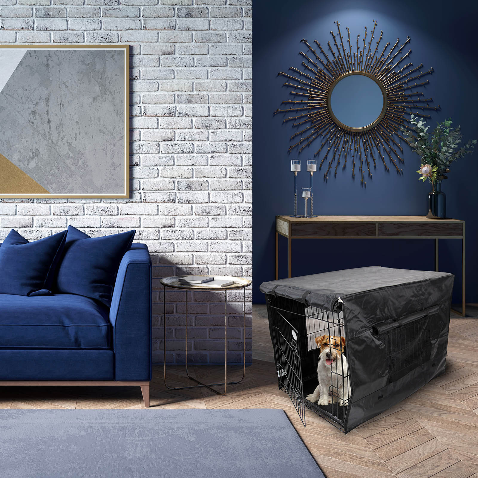 Waterproof Dog Cage Cover Black - Image 6