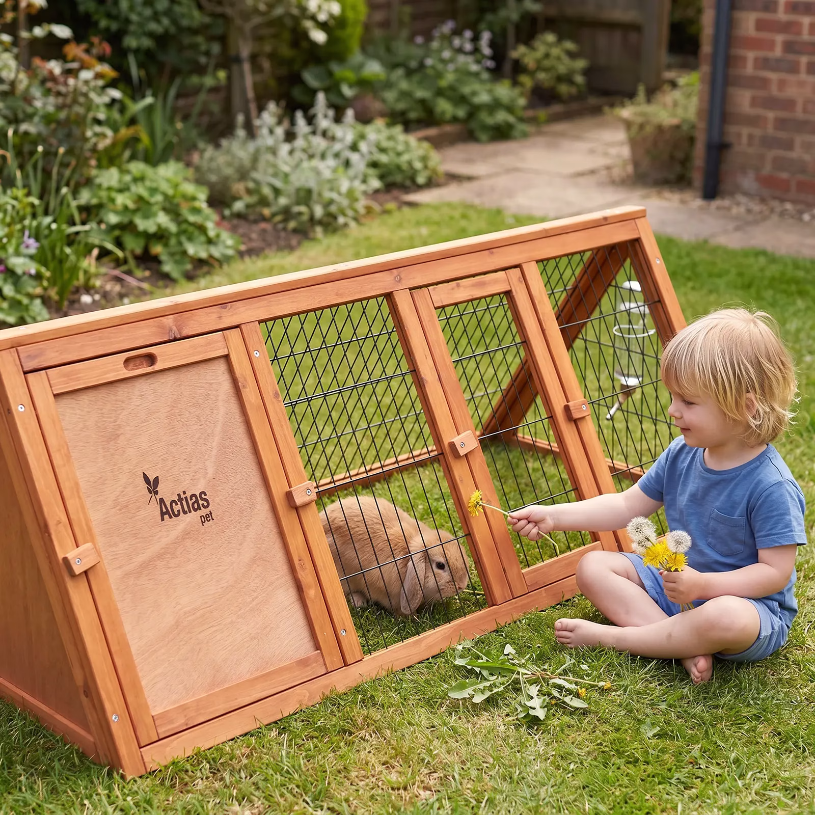 Wooden Outdoor Run Hutch 21385 - Image 2