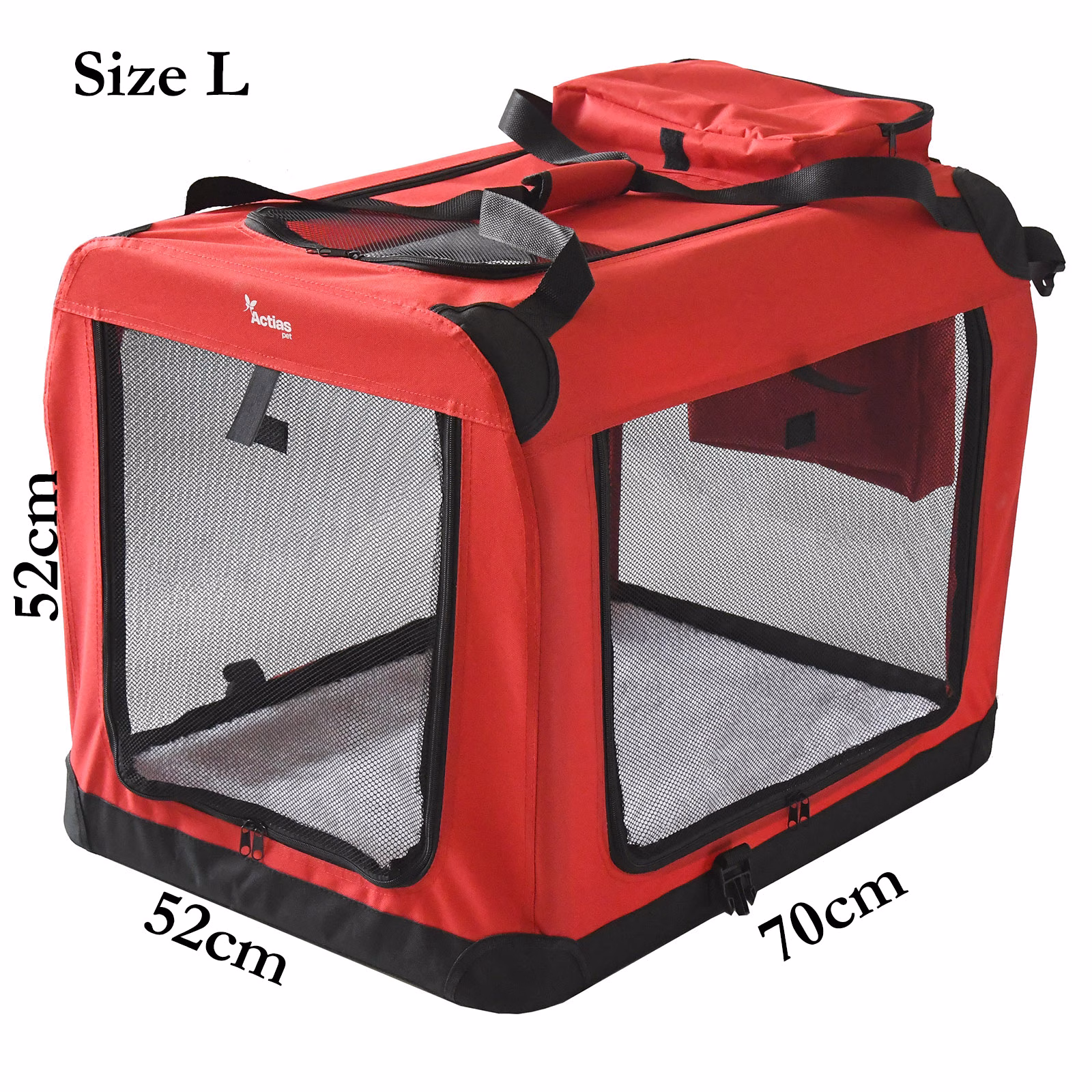Foldable Pet Carrier Red - Image 6