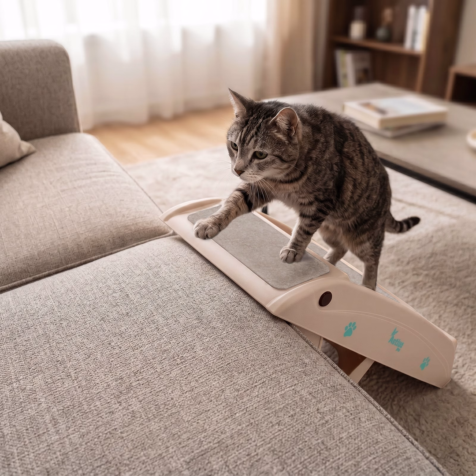 Foldable Pet Stairs Beige 21823 - Image 5