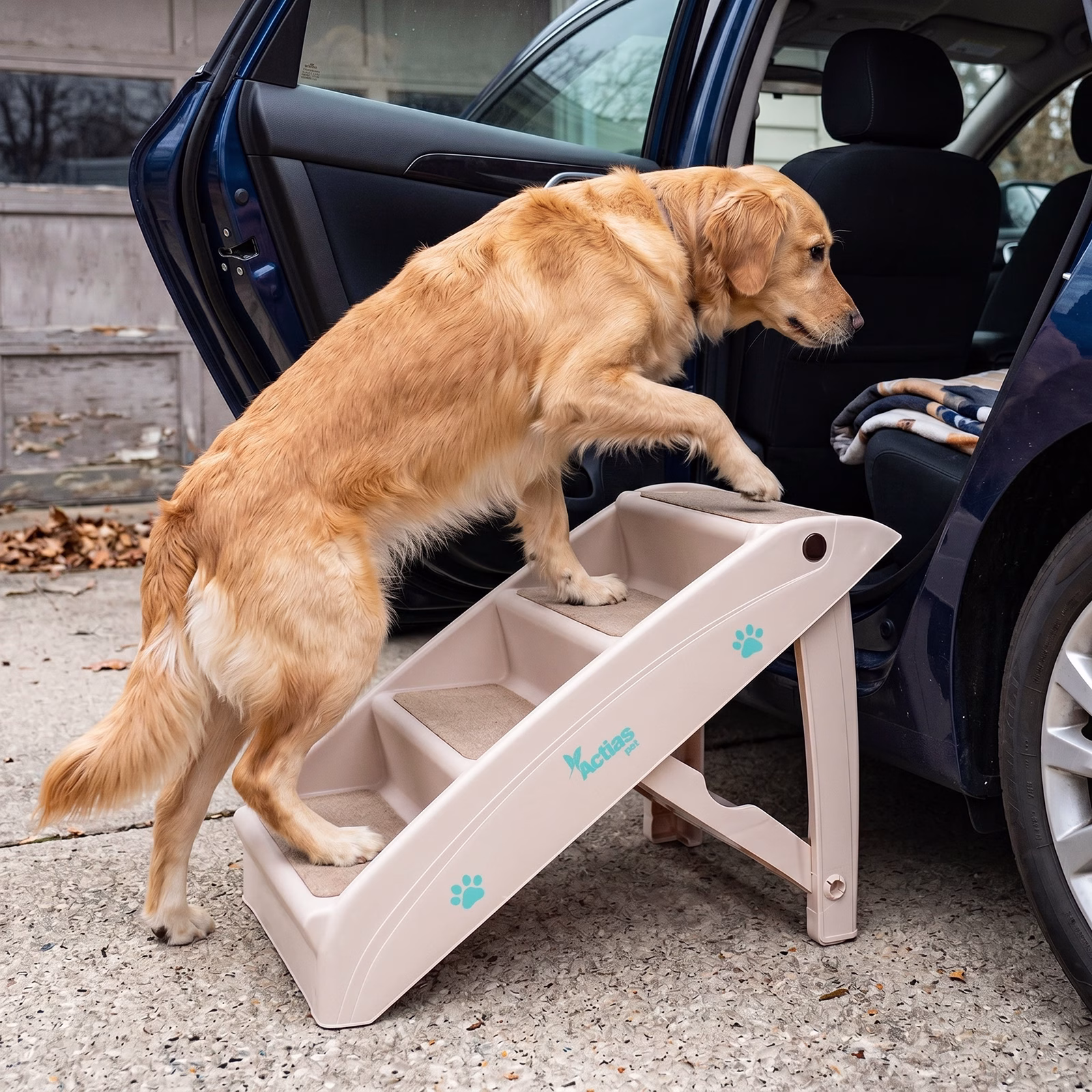 Foldable Pet Stairs Beige 21823 - Image 2