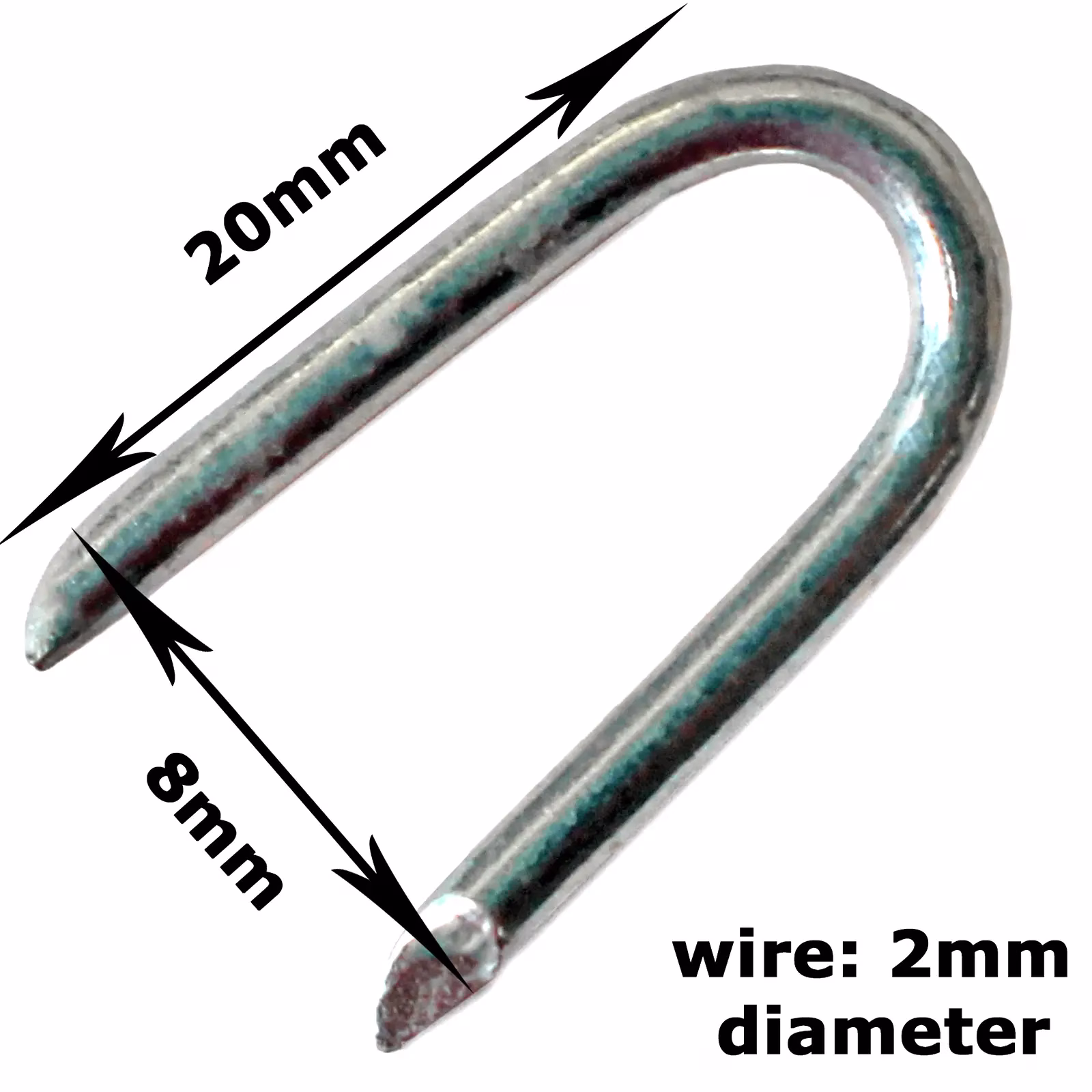 Galvanised U Nails 20mm 25mm Netting Fencing Staples - Image 3