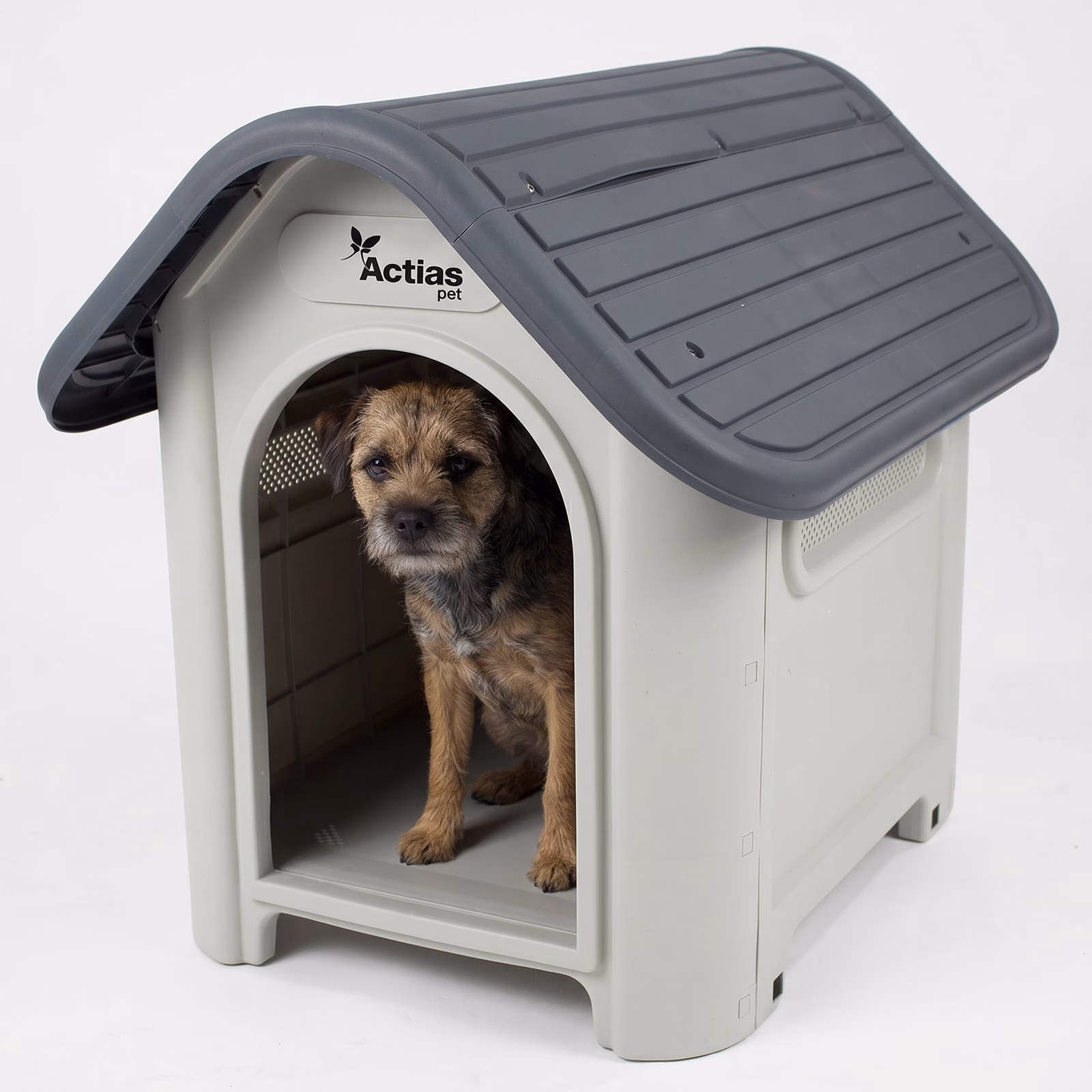 Actiaspet Plastic Dog Kennel – Weatherproof Outdoor Dog House with Raised Floor & Ventilation – 75 × 59 × 66cm – Small to Medium Dogs - Image 6