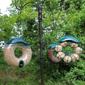 Hanging Wild Bird Feeder 3pcs Seed Nut Fat Ball Garden Feeding Station Donut