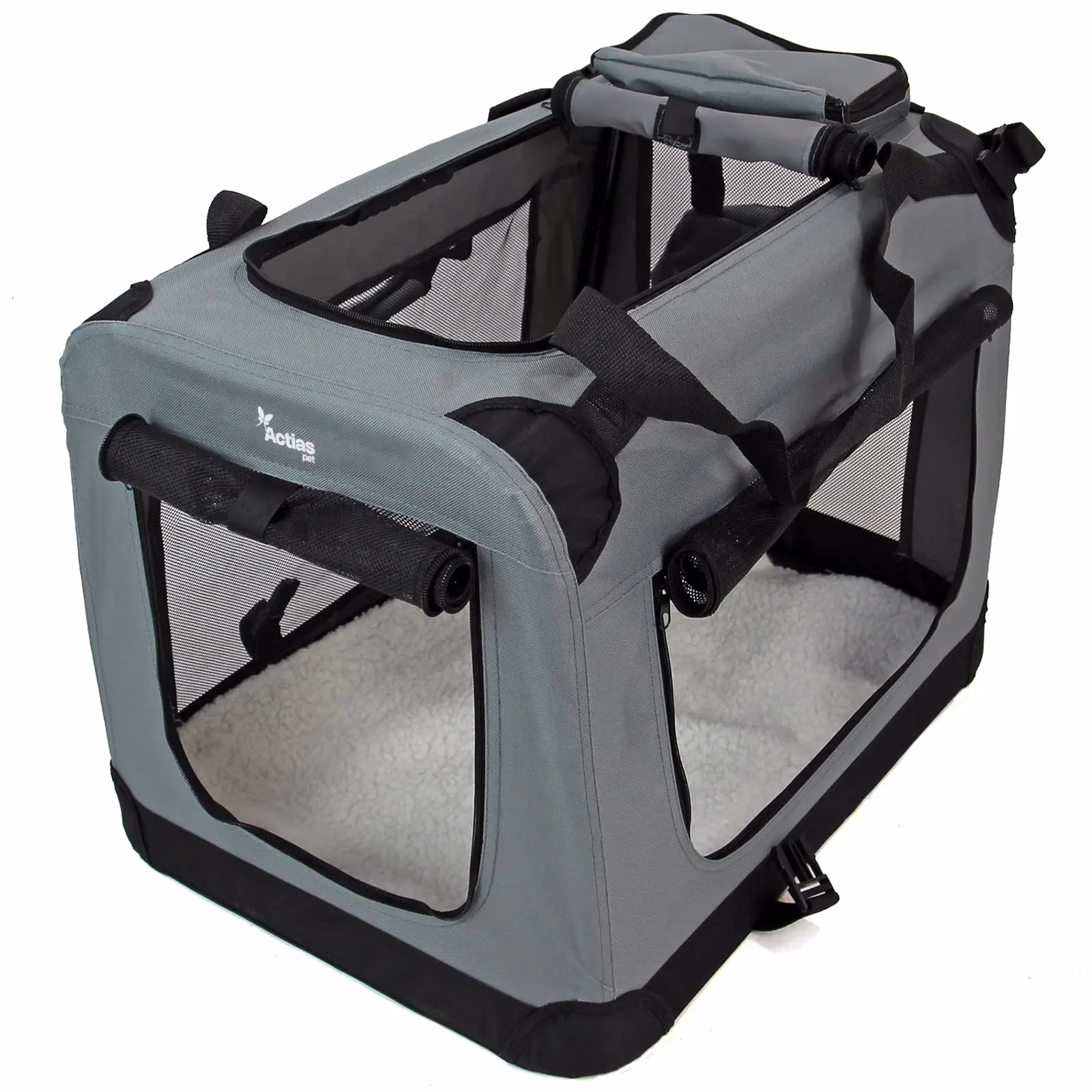 Foldable Pet Carrier Grey - Image 7