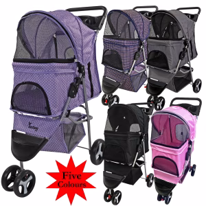 Pet Stroller Dog Cat Puppy Pram Pushchair Travel Cart Jogging Buggy Carrier