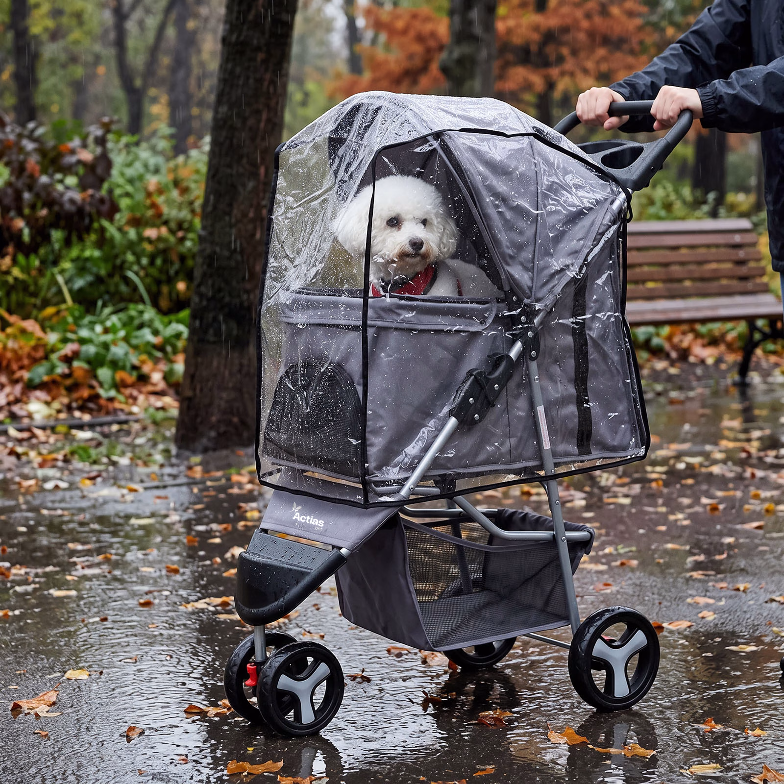 Pet Stroller Dog Cat Puppy Pram Pushchair Travel Cart Jogging Buggy Carrier - Image 21