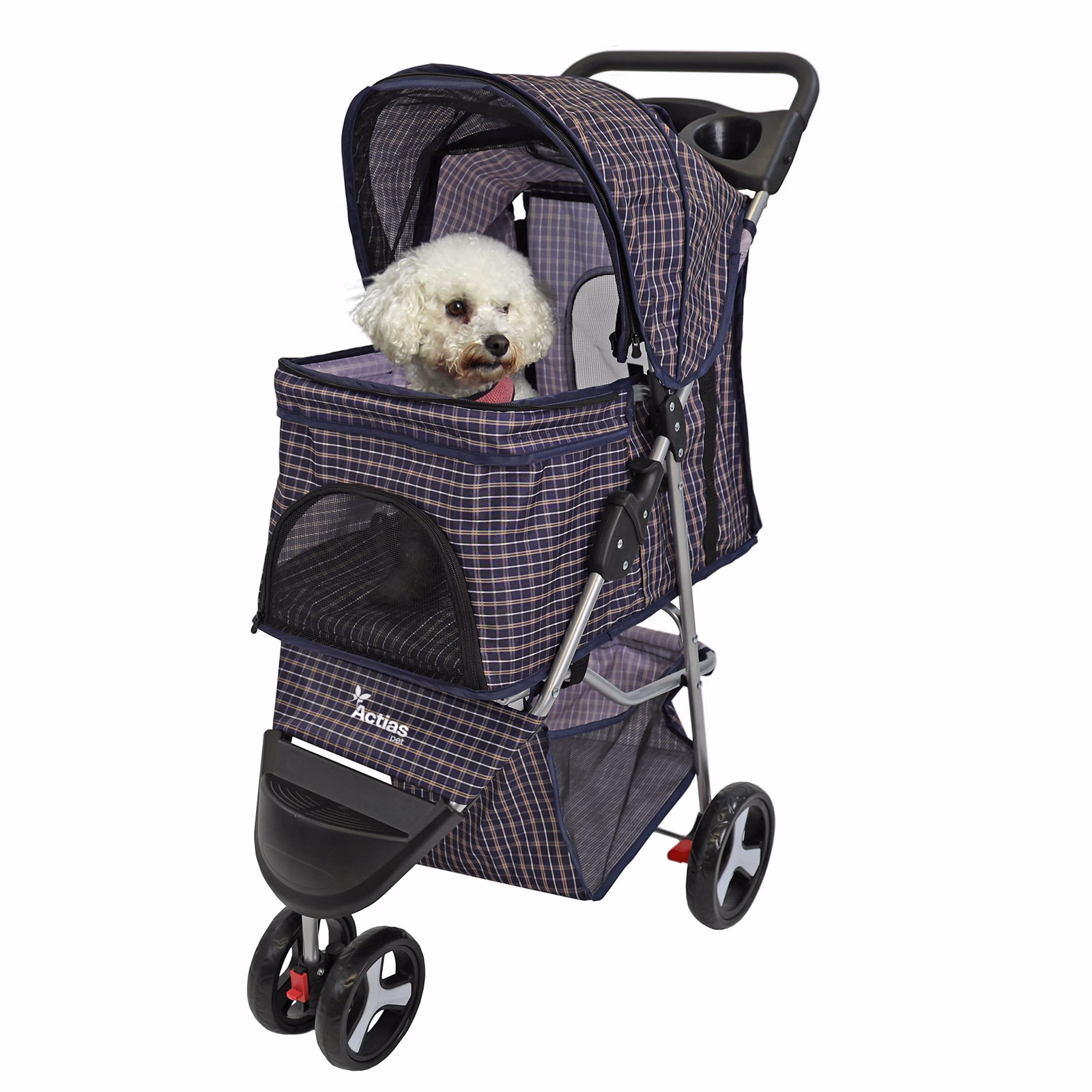 Pet Stroller Dog Cat Puppy Pram Pushchair Travel Cart Jogging Buggy Carrier - Image 10