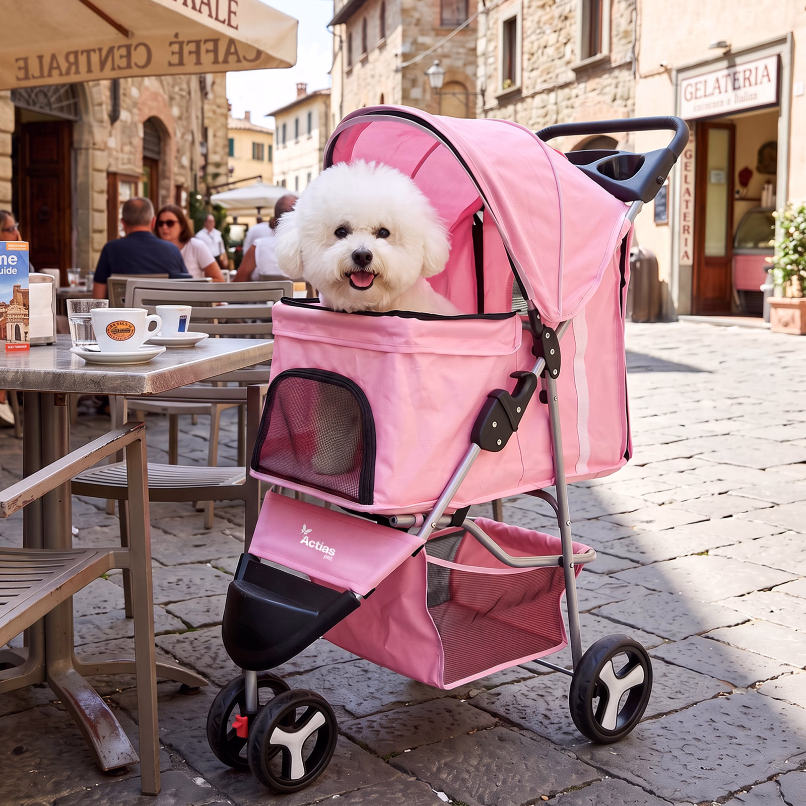 Pet Stroller Dog Cat Puppy Pram Pushchair Travel Cart Jogging Buggy Carrier - Image 16