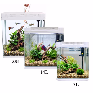 Aquarium Fish Tank Kit with LED Light & Filter Pump | 7L, 14L & 28L